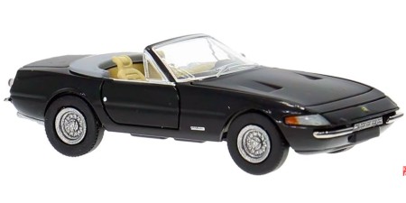 BR22941 HO Scale 1971 Ferrari 365 GTS/4 Daytona Spider - Black BR22941 HO Scale 1971 Ferrari 365 GTS/4 Daytona Spider - Black