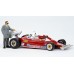 BR22977 HO Scale 1977 Ferrari 312T2 (#21, Gilles Villeneuve) Formula 1 Race Car & Enzo Ferrari Figure