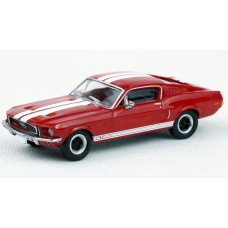 BR19605 HO Scale Brekina 1968 Ford Mustang GT350 Fastback - Red/White Stripes