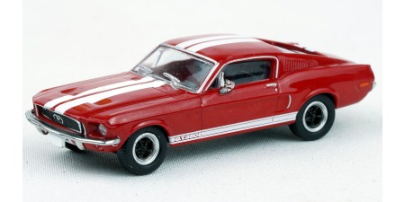 BR19605 HO Scale Brekina 1968 Ford Mustang GT350 Fastback - Red/White Stripes BR19605 HO Scale Brekina 1968 Ford Mustang GT350 Fastback - Red/White Stripes