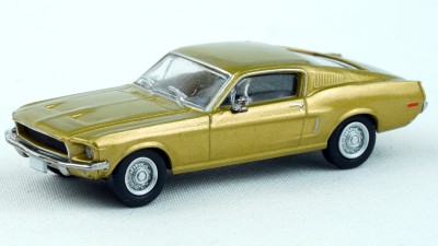 BR19609 HO Scale Brekina 1968 Ford Mustang GT Fastback - Gold