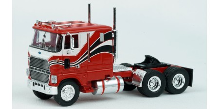 BR85851 HO Scale Brekina Ford CLT-9000 COE Truck Tractor Red/White/Black