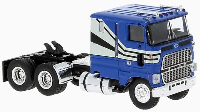 BR85855 HO Scale Brekina Ford CLT-9000 COE Truck Tractor Blue/White/Black