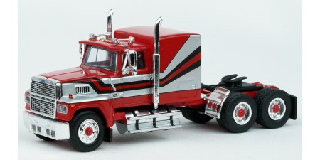 BR85875 HO Scale Brekina Ford LTL-9000 Truck Tractor Red/Silver/Black