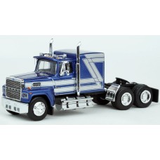 BR85880 HO Scale Brekina Ford LTL-9000 Truck Tractor Metallic Blue/Silver