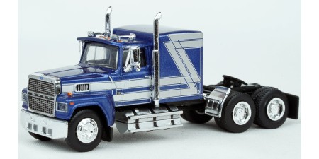 BR85880 HO Scale Brekina Ford LTL-9000 Truck Tractor Metallic Blue/Silver