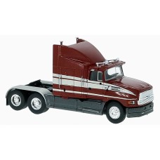 BR85900 HO Scale Brekina Ford Aeromax 120 (LTLA-9000) Truck Tractor Dark Red/Gray Stripes