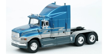 BR85902 HO Scale Brekina Ford Aeromax 120 (LTLA-9000) Truck Tractor Metallic Blue/Gray Stripes