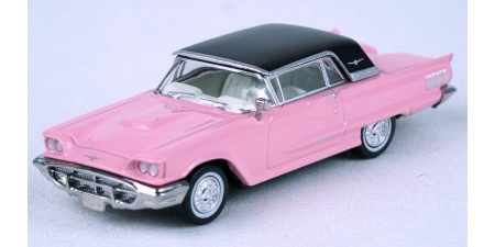 BR18202 HO Scale Brekina 1960 Ford Thunderbird - Pink/Black