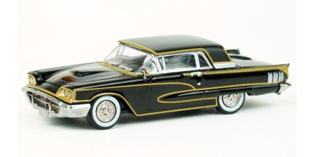BR18205 HO Scale Brekina 1960 Ford Thunderbird - Black/Gold