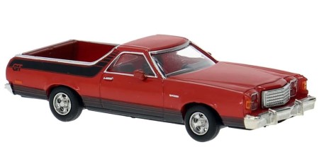 BR18225 HO Scale Brekina 1977 Ford Ranchero GT - Red/Black BR18225 HO Scale Brekina 1977 Ford Ranchero GT - Red/Black