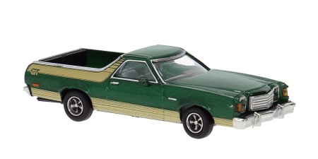 BR18226 HO Scale Brekina 1977 Ford Ranchero GT - Metallic Green/Gold