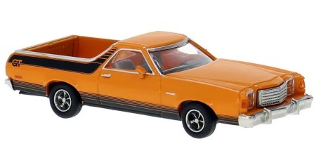 BR18227 HO Scale Brekina 1977 Ford Ranchero GT - Orange/Black BR18227 HO Scale Brekina 1977 Ford Ranchero GT - Orange/Black