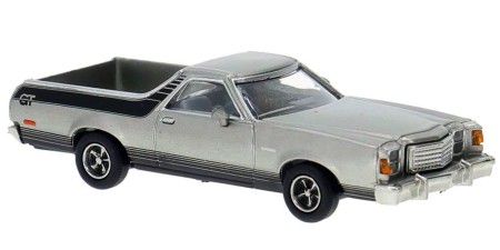 BR18228 HO Scale Brekina 1977 Ford Ranchero GT - Silver/Black BR18228 HO Scale Brekina 1977 Ford Ranchero GT - Silver/Black
