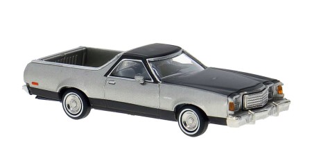 BR18231 HO Scale Brekina 1977 Ford Ranchero 500 - Silver/Black BR18231 HO Scale Brekina 1977 Ford Ranchero 500 - Silver/Black