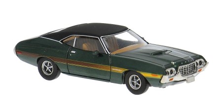 BR18325 HO Scale Brekina 1969 Ford Gran Torino Sport - Green/Black BR18325 HO Scale Brekina 1969 Ford Gran Torino Sport - Green/Black