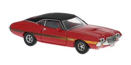 BR18326 HO Scale Brekina 1969 Ford Gran Torino Sport - Red/Black BR18326 HO Scale Brekina 1969 Ford Gran Torino Sport - Red/Black