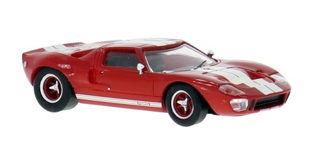 BR18550 HO Scale Brekina 1965 Ford GT40 - Red/White Stripes BR18550 HO Scale Brekina 1965 Ford GT40 - Red/White Stripes