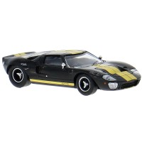 BR18552 HO Scale Brekina 1965 Ford GT40 - Black/Gold Stripes BR18552 HO Scale Brekina 1965 Ford GT40 - Black/Gold Stripes
