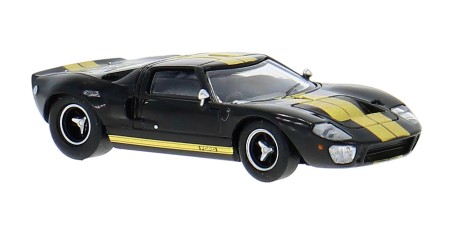 BR18552 HO Scale Brekina 1965 Ford GT40 - Black/Gold Stripes BR18552 HO Scale Brekina 1965 Ford GT40 - Black/Gold Stripes