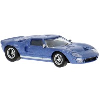 BR18553 HO Scale Brekina 1965 Ford GT40 - Metallic Light Blue/White Stripes BR18553 HO Scale Brekina 1965 Ford GT40 - Metallic Light Blue/White Stripes