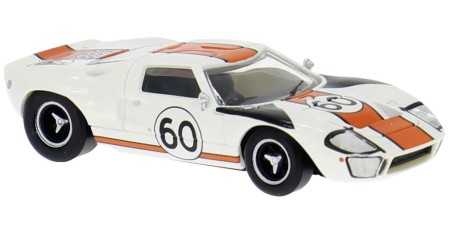 BR18557 HO Scale Brekina 1965/1966 Ford GT40 - White/Orange #60 BR18557 HO Scale Brekina 1965/1966 Ford GT40 - White/Orange #60