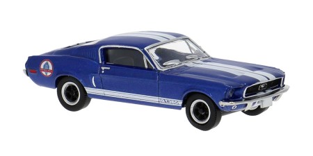 BR19618 HO Scale Brekina 1968 Ford Mustang Shelby GT - Metallic Blue