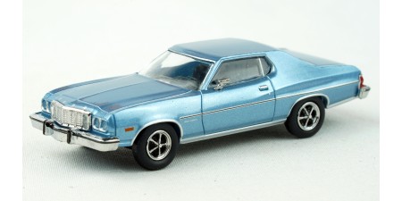 BR19730 HO Scale Brekina 1976 Ford Gran Torino - Metallic Silver Blue