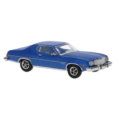 BR19736 HO Scale Brekina 1976 Ford Gran Torino - Metallic Blue