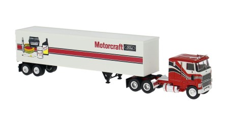 BR85863 HO Scale Brekina Ford CLT-9000 COE Truck Tractor & 45' Trailer - Motorcraft BR85863 HO Scale Brekina Ford CLT-9000 COE Truck Tractor & 45' Trailer - Motorcraft