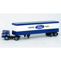 BR863268 HO Scale Brekina 1970 Ford C-Series COE Truck Tractor & 45; Trailer Blue/White - Ford Parts BR863268 HO Scale Brekina 1970 Ford C-Series COE Truck Tractor & 45; Trailer Blue/White - Ford Parts