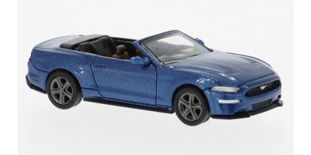 PCX870564 HO Scale Minichamps 2020 Ford Mustang 5.0 Convertible - Metallic Blue