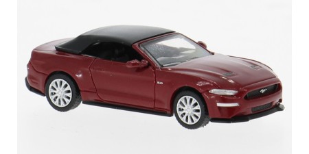 PCX870565 HO Scale Minichamps 2020 Ford Mustang 5.0 Convertible - Metallic Dark Red PCX870565 HO Scale Minichamps 2020 Ford Mustang 5.0 Convertible - Metallic Dark Red