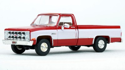 BR19651 - Brekina HO 1981 GMC Sierra Grande Pickup - Red/White