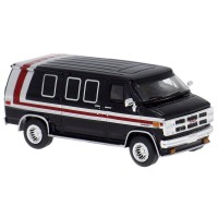 BR18262 - Brekina HO 1983 GMC Vandura Custom Van - Black/Stripes BR18262 - Brekina HO 1983 GMC Vandura Custom Van - Black/Stripes