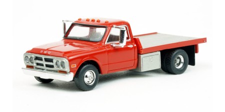 BR19670 - Brekina HO 1968 GMC Sierra Grande Flatbed Truck - Red