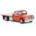 BR19670 - Brekina HO 1968 GMC Sierra Grande Flatbed Truck - Red