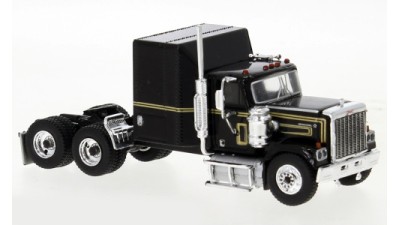BR85776 HO Scale Brekina GMC General Sleeper Truck Tractor - Black/Gold