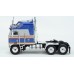 BR85741 HO Scale Brekina Kenworth K100 108"BBC Aerodyne COE Truck Tractor Metallic Blue-Silver