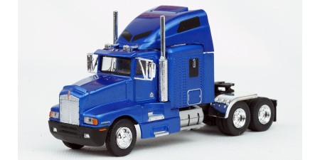 BR85925 HO Scale Brekina Kenworth T600 Sleeper Truck Tractor Metallic Blue