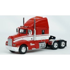 BR85926 HO Scale Brekina Kenworth T600 Sleeper Truck Tractor Red-White