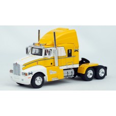 BR85927 HO Scale Brekina Kenworth T600 Sleeper Truck Tractor Yellow-White