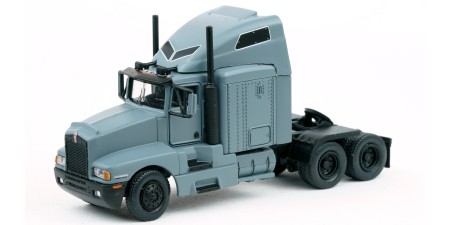 BR85928 HO Scale Brekina Kenworth T600 Sleeper Truck Tractor Matte Gray