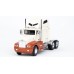 BR85930MCW HO Scale Brekina Kenworth T600 Sleeper Truck Tractor White-Orange