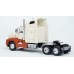 BR85930MCW HO Scale Brekina Kenworth T600 Sleeper Truck Tractor White-Orange