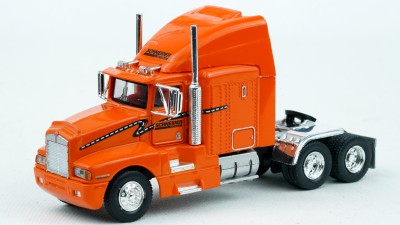 BR85931 HO Scale Brekina Kenworth T600 Sleeper Truck Tractor Orange - Schneider National