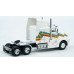 BR85932 HO Scale Brekina Kenworth T600 Sleeper Truck Tractor White/Rainbow Stripe