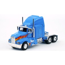 BR85934 HO Scale Brekina Kenworth T600 Sleeper Truck Tractor Blue/Flame Stripe