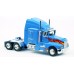 BR85934 HO Scale Brekina Kenworth T600 Sleeper Truck Tractor Blue/Flame Stripe