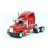 BR85935 HO Scale Brekina Kenworth T600 Sleeper Truck Tractor Red-Gold Stripe